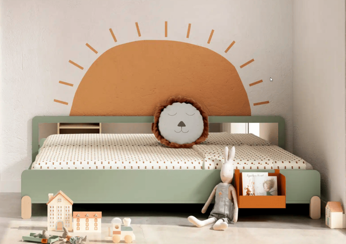 letto montessori verde salvia